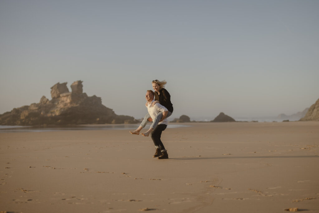 Engagement photo on the beach