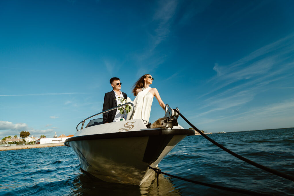 Finally alone : bride and groom