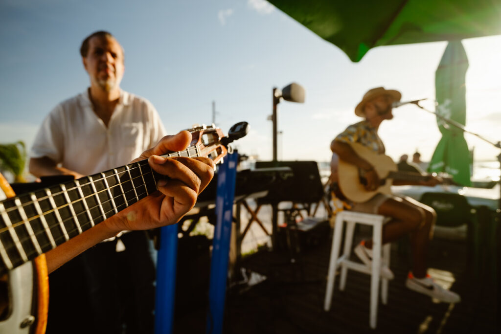 Musicians performing for wedding in Algarve, Portugal